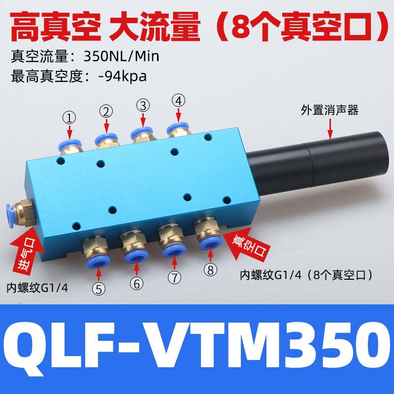 多级真空发生器大吸力VTM350集成式负压气动静音大流量工业发生器,标准件/零部件/工业耗材,真空发生器,淘宝优惠券,粉丝福利购,淘宝优惠卷