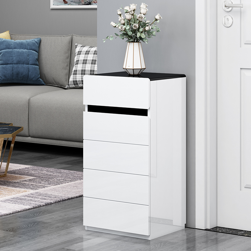 小鞋柜迷你单门4050烤漆白电梯口小号户型窄高家用进门口储物鞋柜