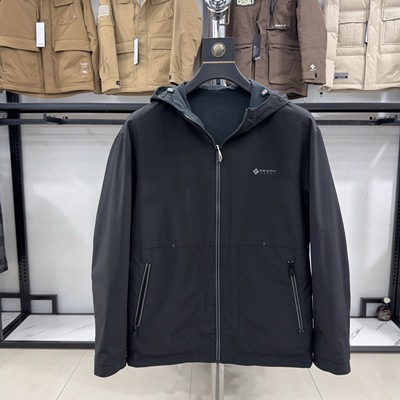 H家双面穿连帽男夹克春秋防风