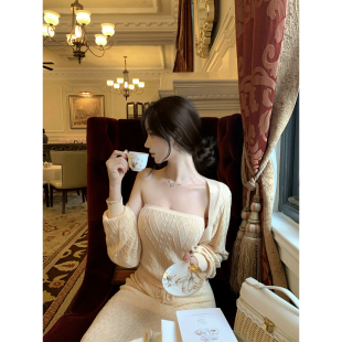 若语定制 智感欧尼 98莱赛尔针织罩衫抹胸半裙早秋纯欲性感两件套