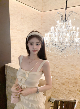 若语定制 C家公主 26K四层荷叶边蛋糕吊带裙高腰气质千金风连衣裙