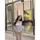 衬衫 70雪花棉微透中袖 纯欲气质性感上衣女衬衣 白女松弛 若语定制