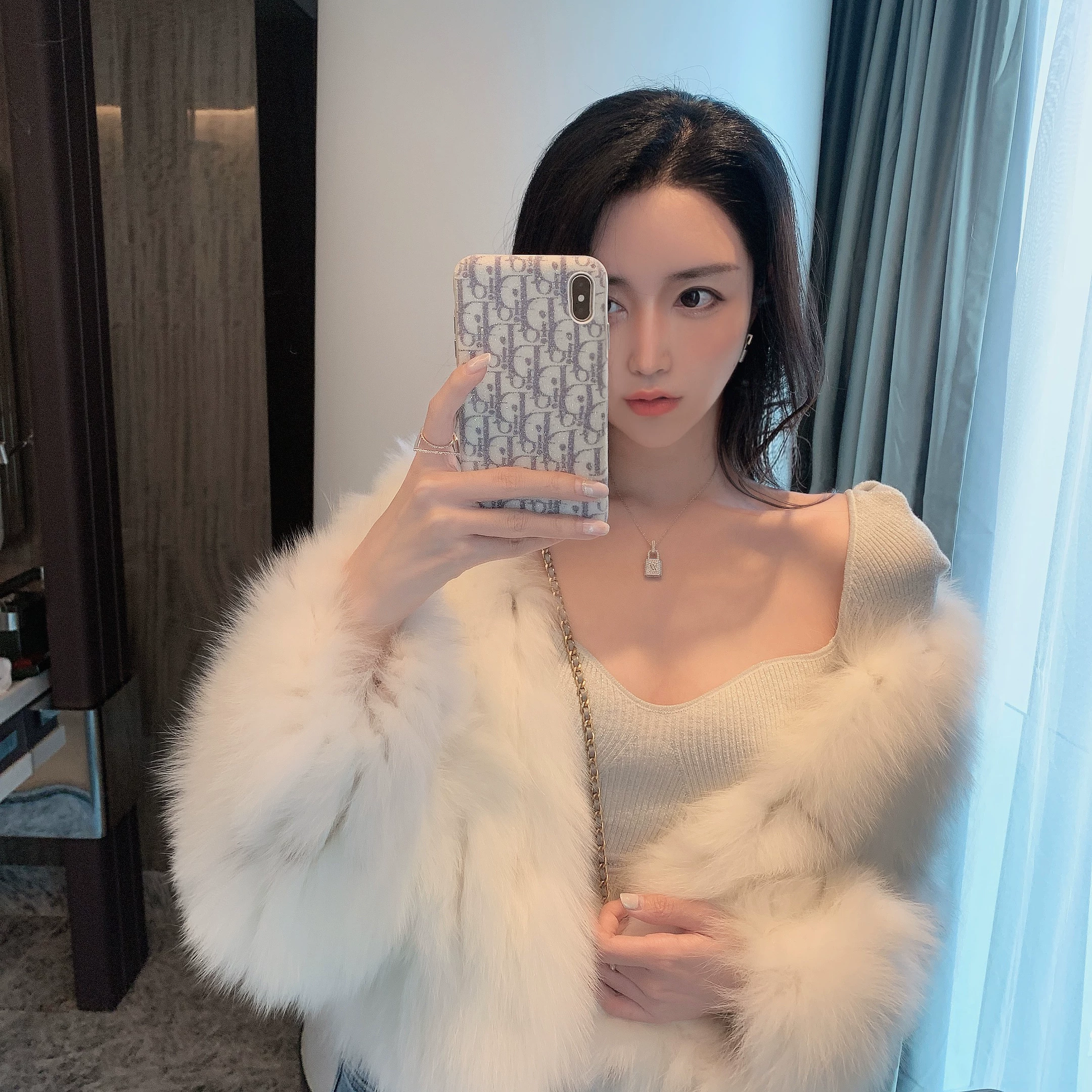 Short jacket, winter sweater, custom-made, oversize
