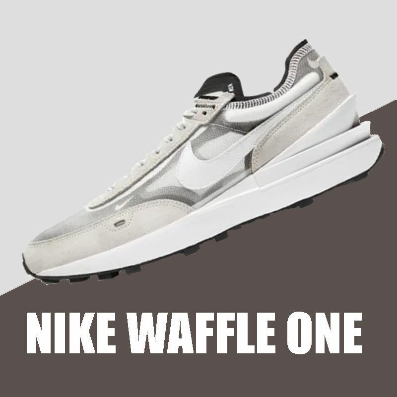Nike耐克 Waffle One白灰低帮透气男子运动休闲跑步鞋 DA7995-100