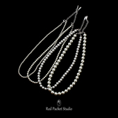 红口袋法式 复古施家珍珠项链简约清冷银灰色珍珠锁骨链choker叠戴