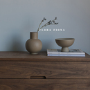 饰土陶花瓶 插花摆件样板间民宿装 侘寂风极简花器中式 复古家居软装