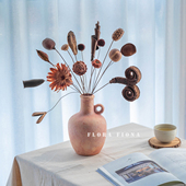 进口干果实干花松果莲蓬葫芦棉花真植物复古软装 民宿装 饰拍摄道具