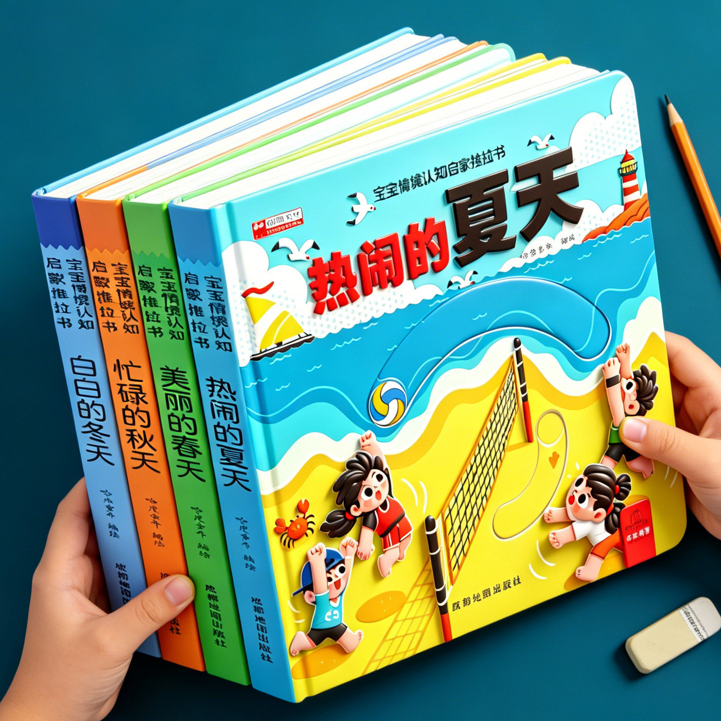 儿童情景启蒙0-3到6岁洞洞书推拉书撕不烂中英双语儿童益智玩具精装硬壳绘本宝宝启蒙早教书幼儿园科普游戏立体机关书认知卡片训练