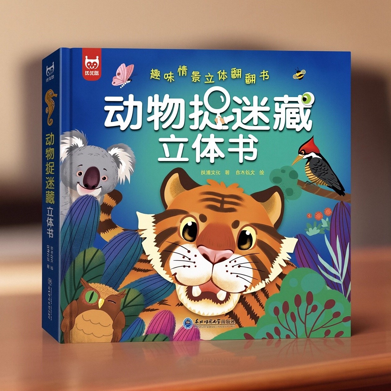 3D立体翻翻书动物捉迷藏绘本