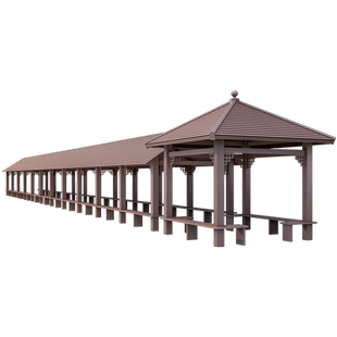 铝合金凉亭长廊新中式凉亭现代庭院户外亭子别墅花园长廊花架定制