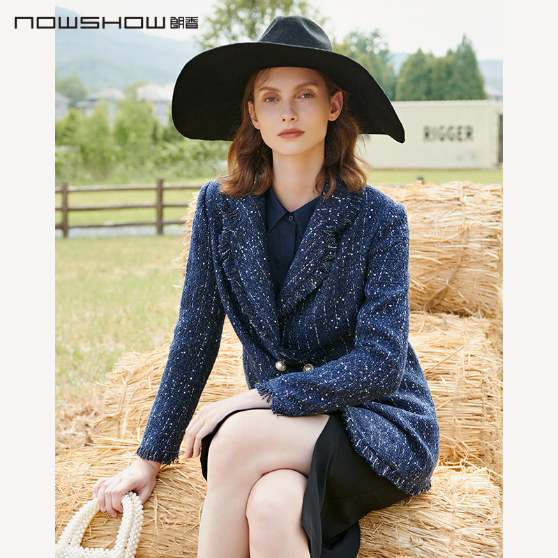 nowshow朗香藏青色外套