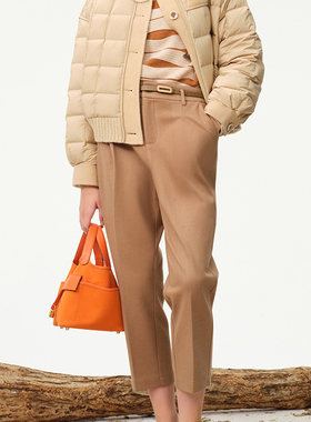 NOWSHOW朗香冬季新品通勤高腰烟管裤九分直筒裤234062