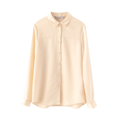 朗香nowshow米黄色光泽感衬衫