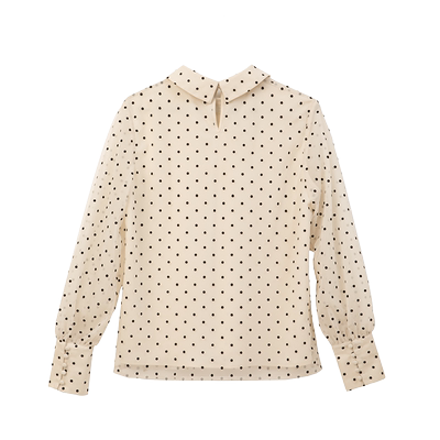 nowshow朗香网纱波点衬衫