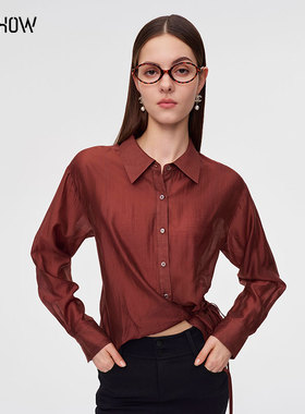 NOWSHOW朗香25秋季新品红色小衫253026
