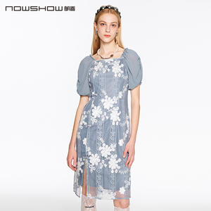 NOWSHOW朗香夏季新品国风改良旗袍中国风设计感复古连衣裙222077