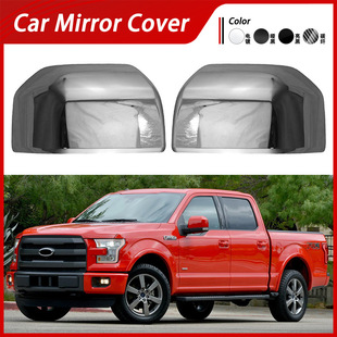 P552 福特猛禽F150 倒车镜盖电镀外壳碳纤纹反光镜 20款 适用于15