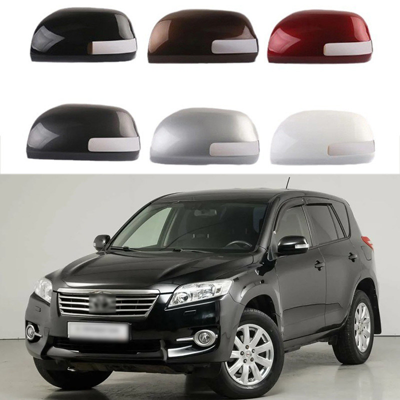 适用09-13丰田RAV4后视镜外壳带灯款荣放倒车镜片转向灯镜壳配件
