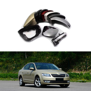 适用于15 斯柯达明锐Octavia后视镜壳倒车镜盖反光镜片转向灯 17款