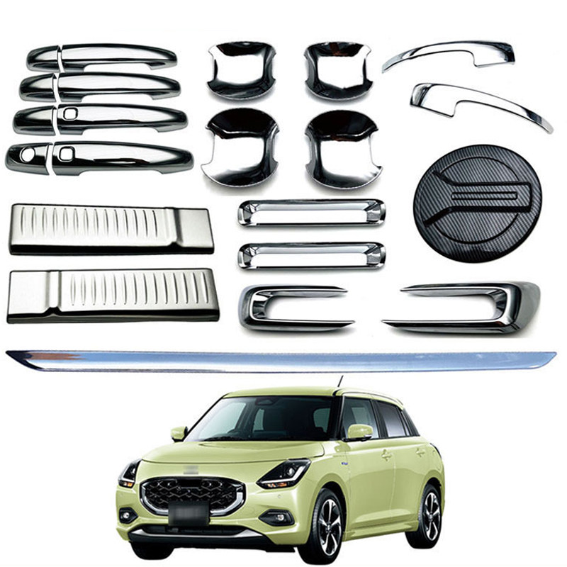 适用于24款铃木雨燕Swift 拉手门碗后护板油箱盖前后雾灯框后饰条