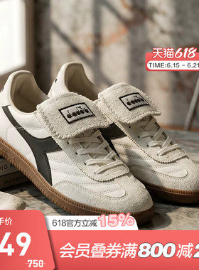 diadora/迪亚多纳德训鞋Saunter FC情侣休闲鞋复古薄底鞋翻盖鞋舌