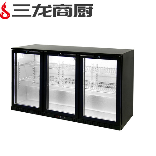 酒吧冷藏吧台柜小型立式酒吧收银台风冷商用冰柜嵌入双门展示柜
