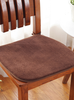 冬季加厚防滑毛绒椅子垫海绵办公室学生坐垫餐椅垫子汽车座垫定制