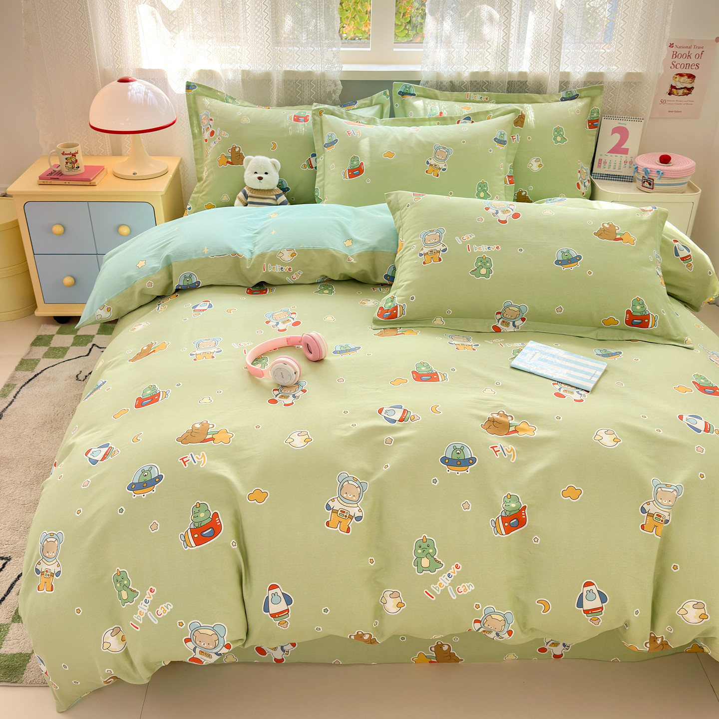 A类母婴级100%全棉四件套纯棉被套床单床笠款儿童学生宿舍三件套,床上用品,床品套件/四件套/多件套,淘宝优惠券,粉丝福利购,淘宝优惠卷