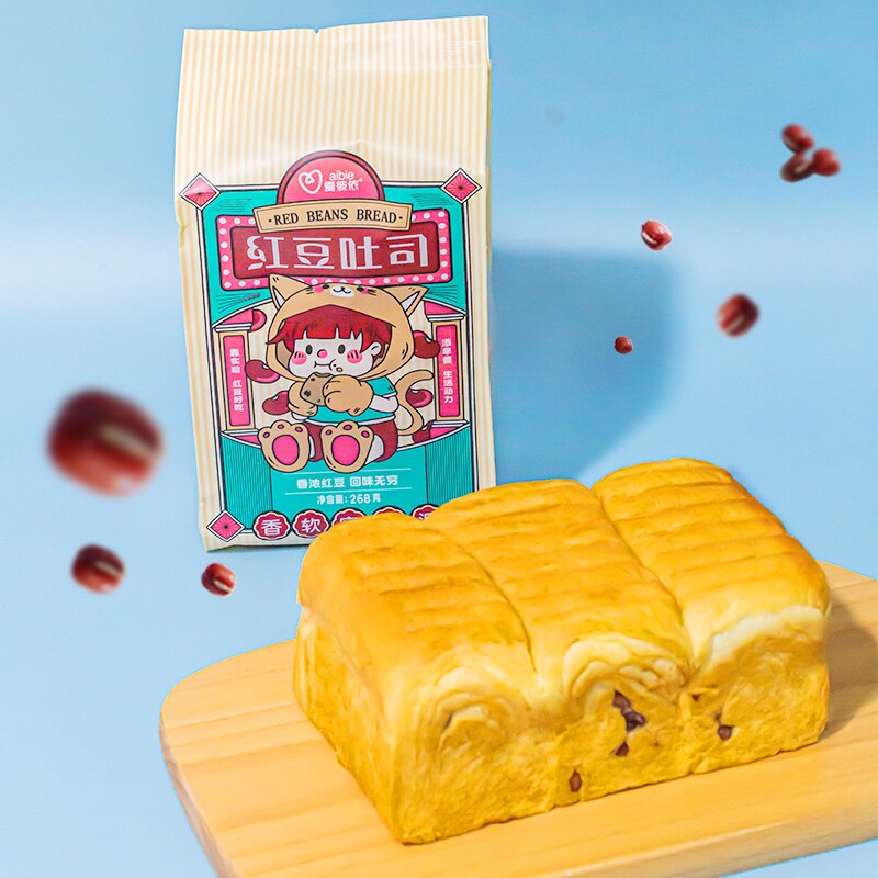 爱彼依红豆吐司面包奶香南瓜味