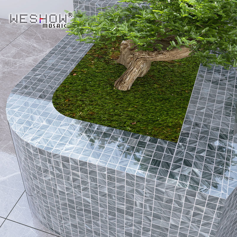 水池鱼池马赛克孤型瓷砖花池花台庭院花园大理石防滑墙地卫生间砖