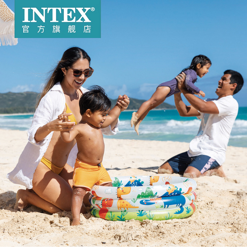 intex围栏儿童充气游泳池
