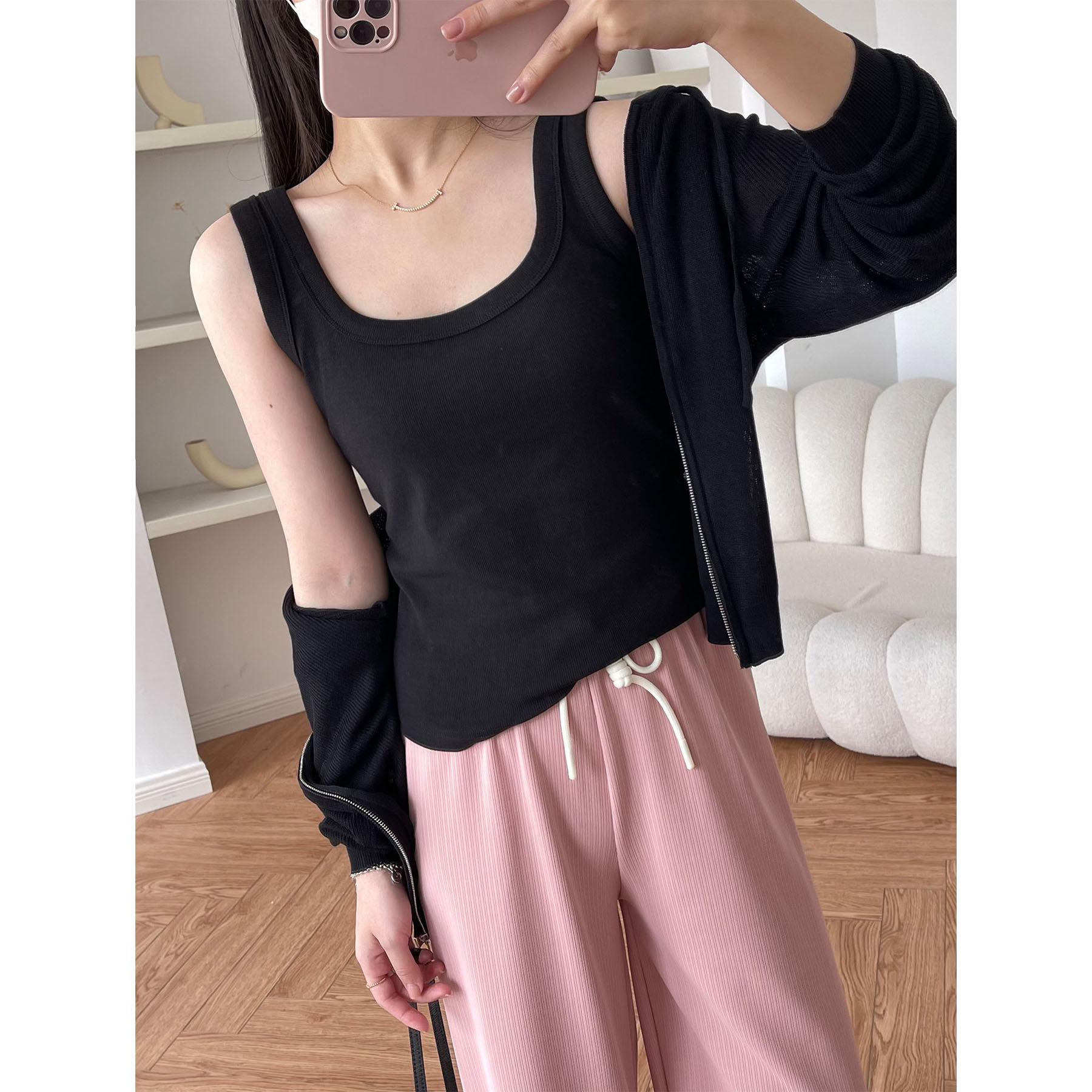 百搭方领防走光遮副乳修身弹力显瘦螺纹棉内搭短款背心小吊带女夏,女装/女士精品,背心吊带,淘宝优惠券,粉丝福利购,淘宝优惠卷