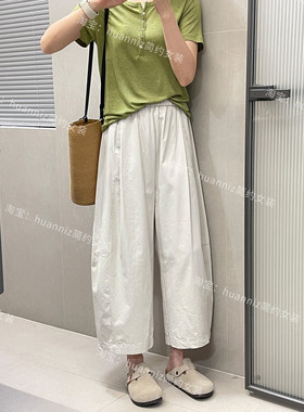 九分工装山本裤弯刀阔腿