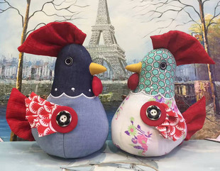 鸡年吉祥物战斗鸡毛绒玩具生肖鸡公仔布娃娃玩偶年会礼品儿童礼物