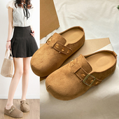外穿一脚蹬懒人鞋 内增高厚底勃肯拖鞋 春季 包头半拖鞋 子 女2026新款