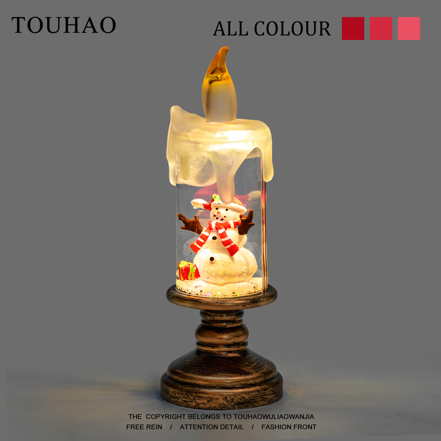 头号家&ldquo;无聊送TA蜡烛雪人小夜灯&rdquo;创意氛围灯桌面摆件圣诞节礼物