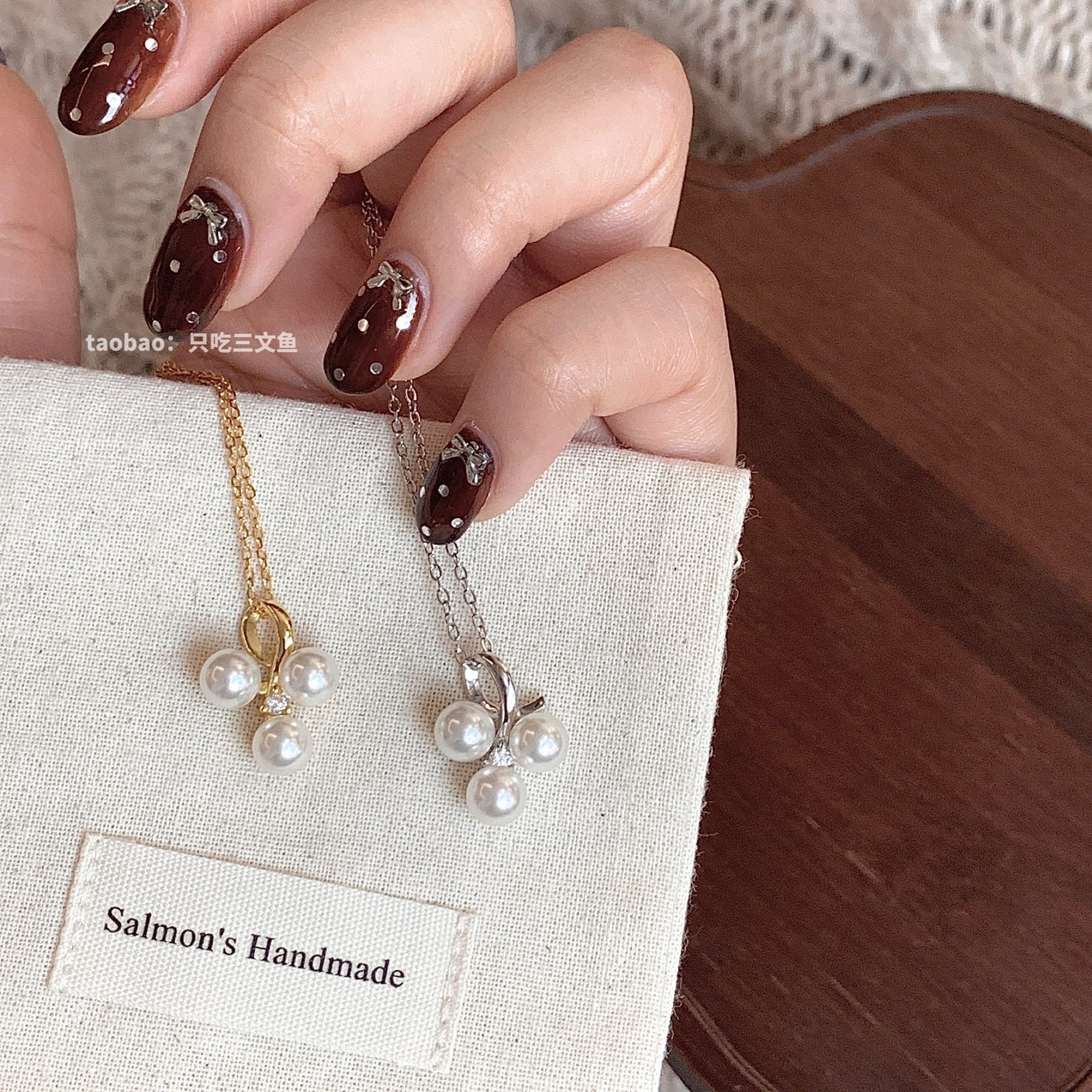 只吃三文鱼-纯银长期主义高端线*施华洛珍珠葡萄串 金色/银色,饰品/流行首饰/时尚饰品新,银饰项链,淘宝优惠券,粉丝福利购,淘宝优惠卷