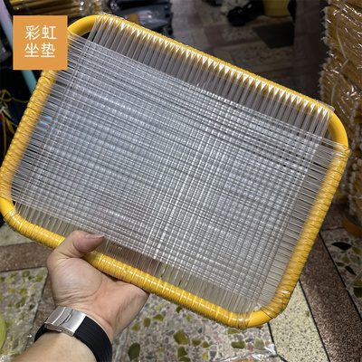 圆角四季高密坐垫散热透气服装厂铁框坐垫制衣厂员工椅垫板凳夏天