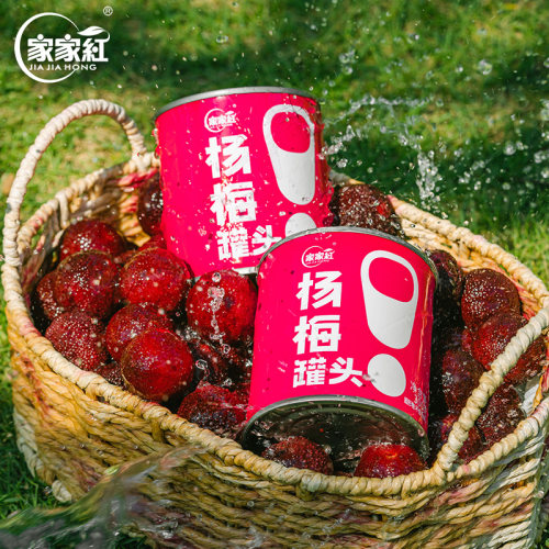 家家红新鲜糖水杨梅水果罐头罐装