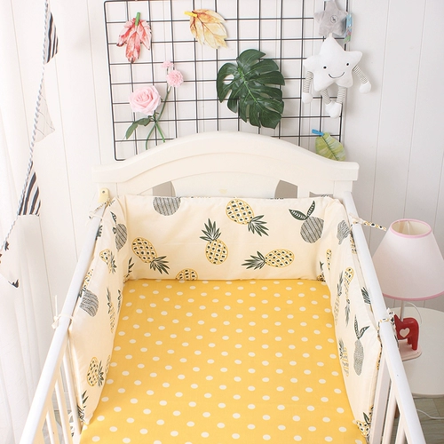 Кроватка, хлопковые съёмные бортики для новорожденных, универсальное хлопковое детское покрывало, защита от столкновений