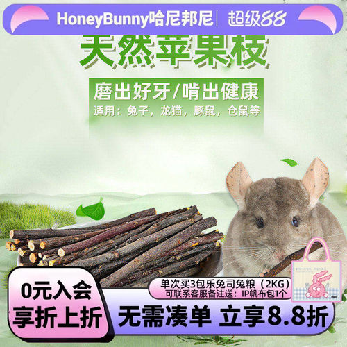 兔子仓鼠磨牙苹果枝豚鼠龙猫磨牙