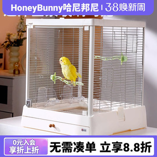 达洋鸟笼b5001SS鹦鹉鸟笼子304不锈钢家用大号虎皮玄风鸟笼B6045