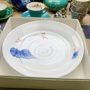 稀有款!高品!福利出!香兰社相思花大盘 深盘 直径28 带盒