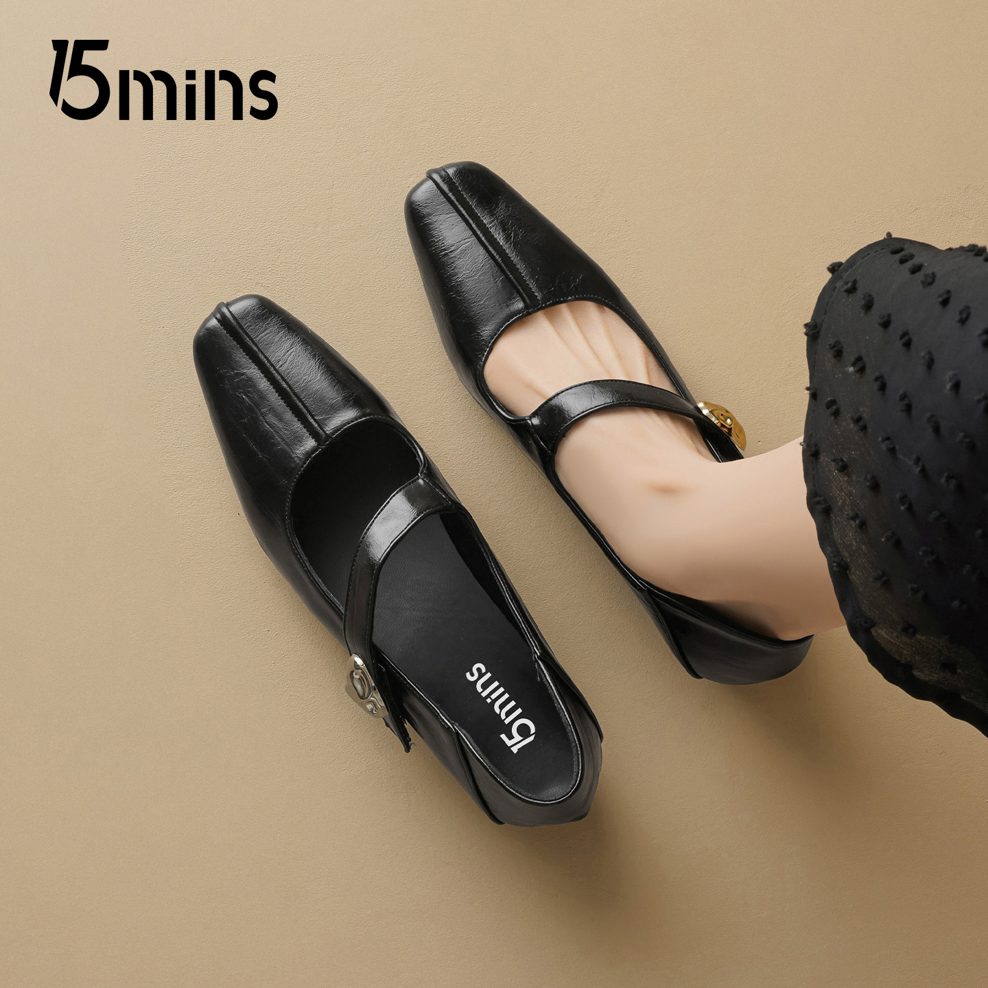 15mins法式气质玛丽珍单鞋女