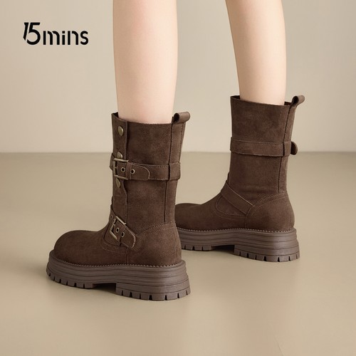 15mins西北旅行靴美拉德风骑士靴