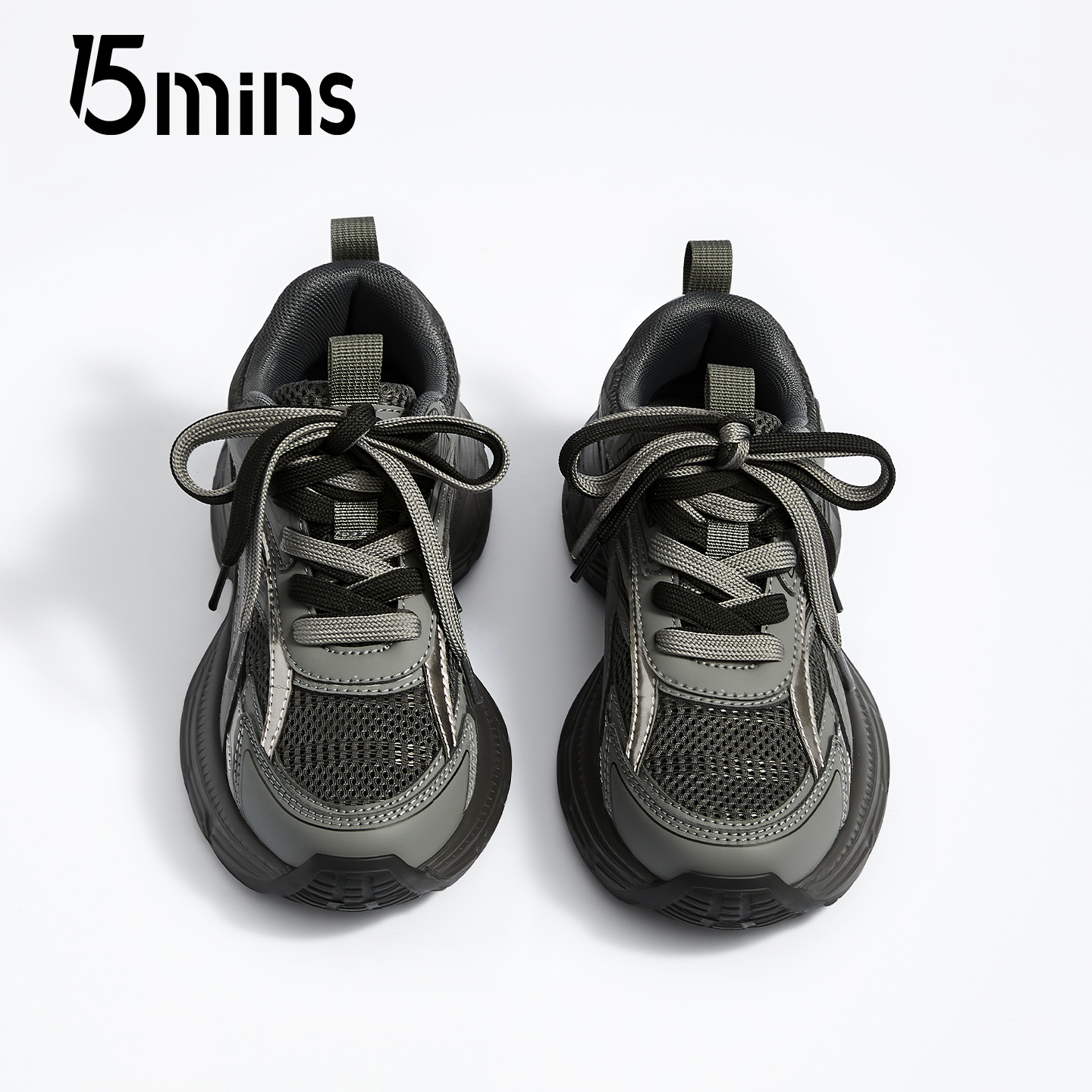 15mins复古厚底老爹鞋女2025秋