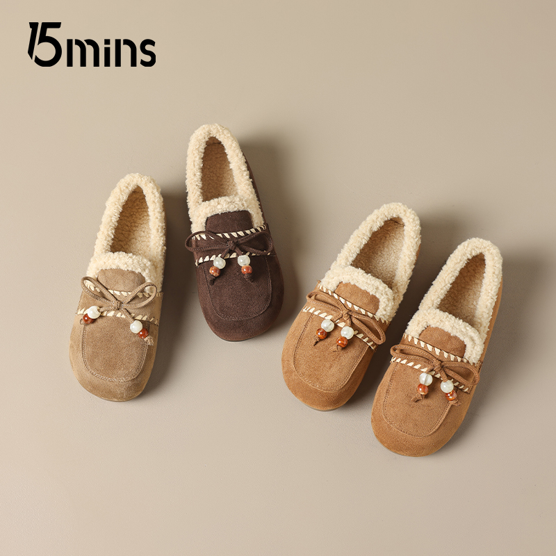 15mins加绒勃肯鞋女2025秋冬季