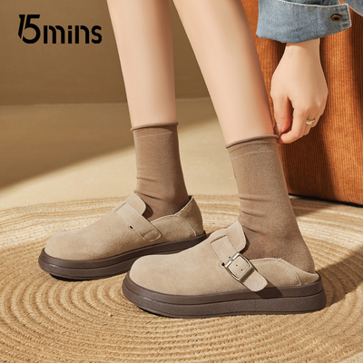 15mins全包勃肯鞋女2025新款真皮