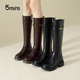 15mins高跟骑士靴女秋冬季 百搭长筒靴加绒气质显瘦长靴 2026年新款