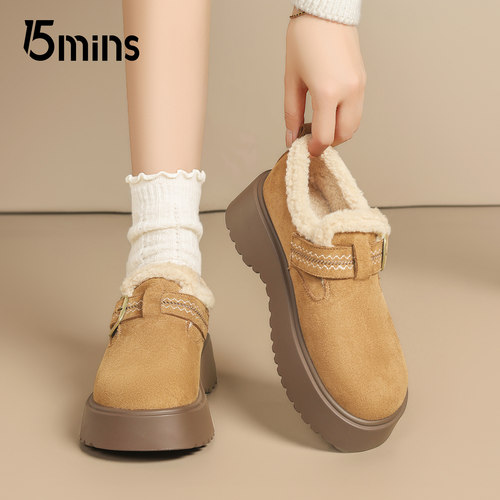 15mins加绒勃肯鞋子女2025冬